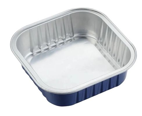 반려동물 식품 포장 용기 사각형 일회용 식료품 점심 상자 알루미늄 식품 용기
