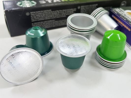 일회용 컨테이너 OEM 컬러 알루미늄 엽 커피 캡슐 환경 친화적 선택