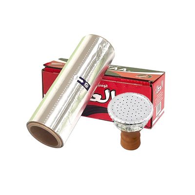 부드러운 템퍼 실버 알루미늄 엽 호카 시샤 롤 컷 라인과 구멍 145mm * 145mm