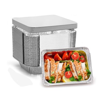 카드보드 뚜?? 은 알루미늄 필름 음식 보관 및 가져가기용 점심 상자 890cc